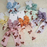 Hair Scrunchie with Teddy Bear Bow Print 7