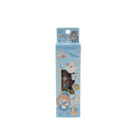 Sticker tape set box with blue outing-time character artwork and tape window