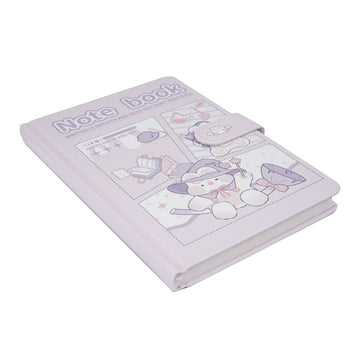 Notebook with Fantasy Bear Cover and Magnetic Buckle 1