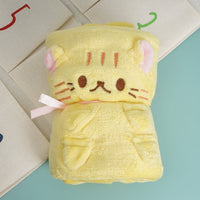 Cute Yellow Cat Plush Blanket - MIDI