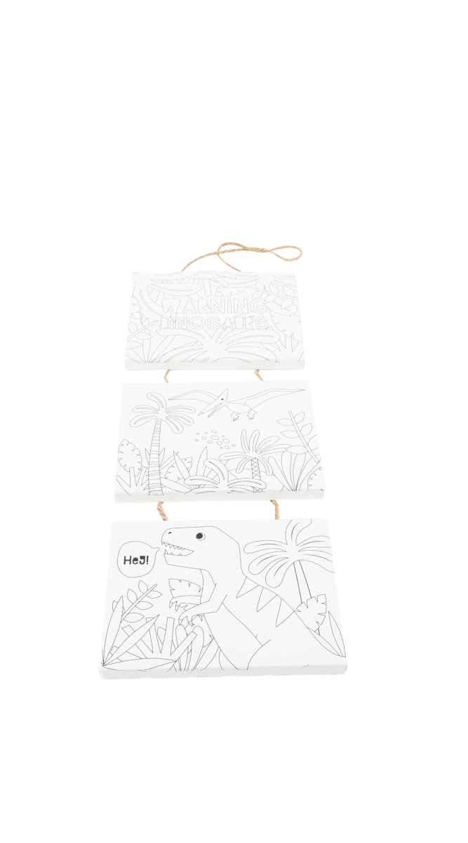 Dinosaur Hanging Canvas Wall Art Set - MIDI