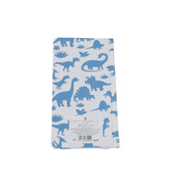 A6 hardcover notebook back cover with blue dinosaur print
