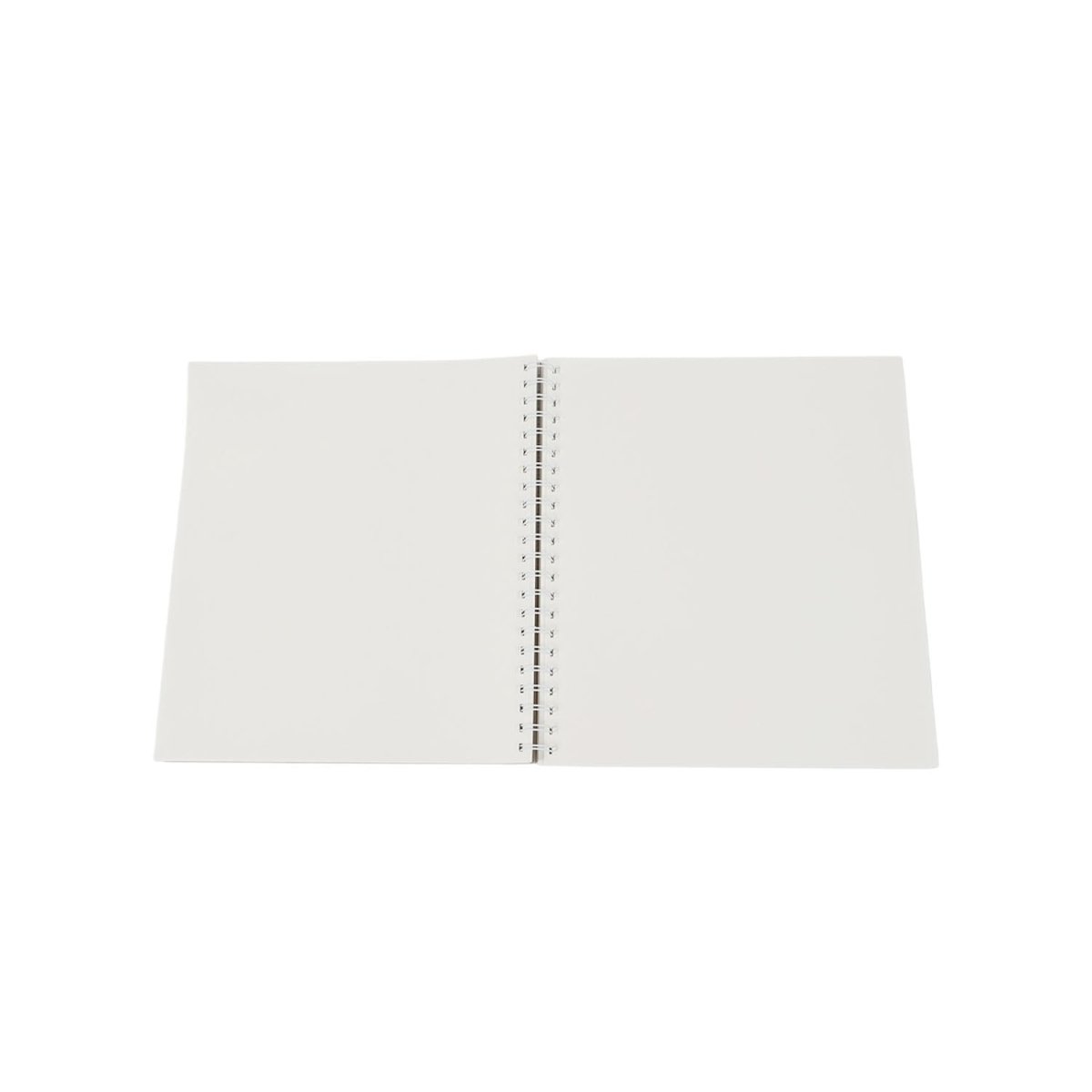 Dinosaur notebook with blank pages and visible stitched spine