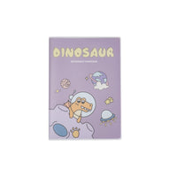 B5 dinosaur notebook matte rubber purple cover with astronaut dinosaur illustration