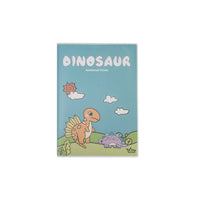 B5 dinosaur notebook matte rubber blue cover with dinosaur and forest scene illustration