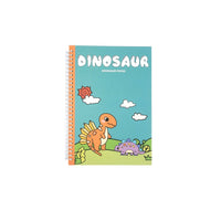 B5 dinosaur coil notebook, blue cover with dinosaur picnic scene