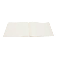 A4 dinosaur picture book sketchbook, open blank pages with stitched spine