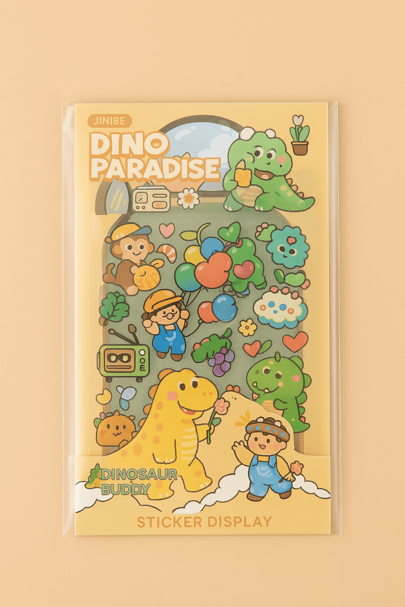 Dinosaur Series Flat Sticker Pack Mixed - MIDI