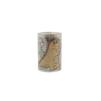 Dinosaur-themed washi tape roll with cartoon dinosaur illustration, multicolor print