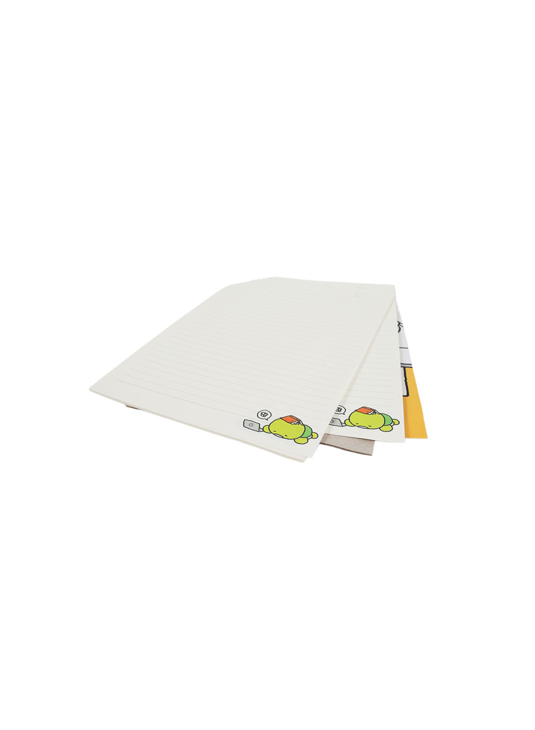 Pack of 3 spiral notebooks with cartoon character on corner and white pages