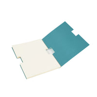 Blue cable organizer pair, teal and light panels, with fabric strap and attachment tab