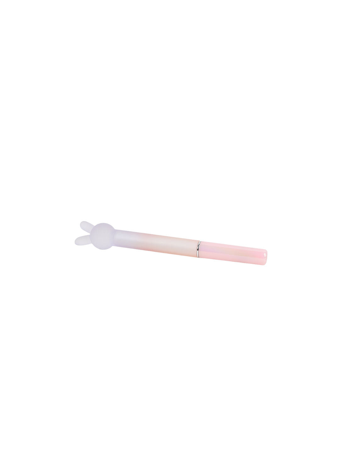 Pastel bunny-ear pen with a light pink barrel and lavender bunny tip.