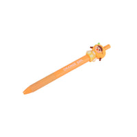 Orange fruit-girl pen with orange character head topper and side label text