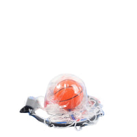 Mini basketball hoop set orange basketball with white netting and small black base