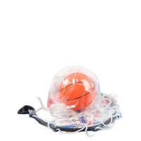 Mini basketball hoop set orange basketball with white net and black mounting clips