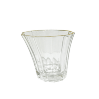 Clear glass cup with flared rim, 250 ml capacity