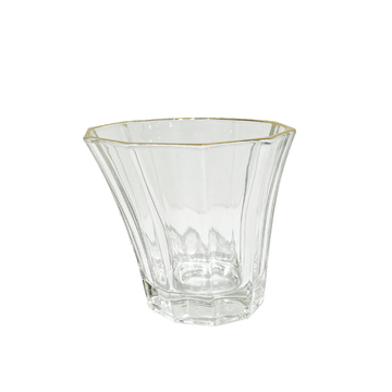 Clear glass cup with flared rim, 250 ml capacity