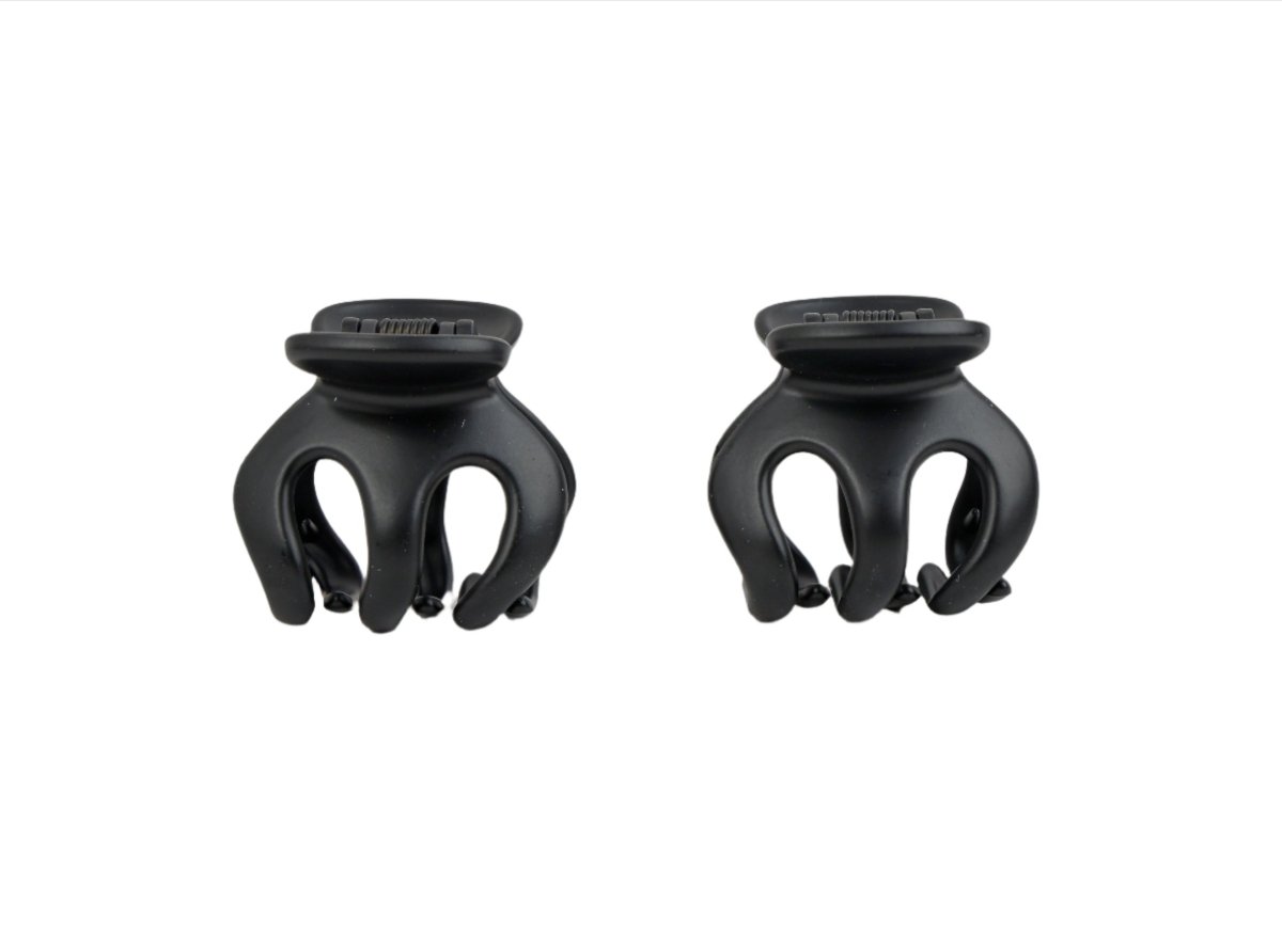 Black Plastic Hair Clips 3