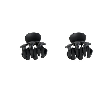 Black Plastic Hair Clips 1