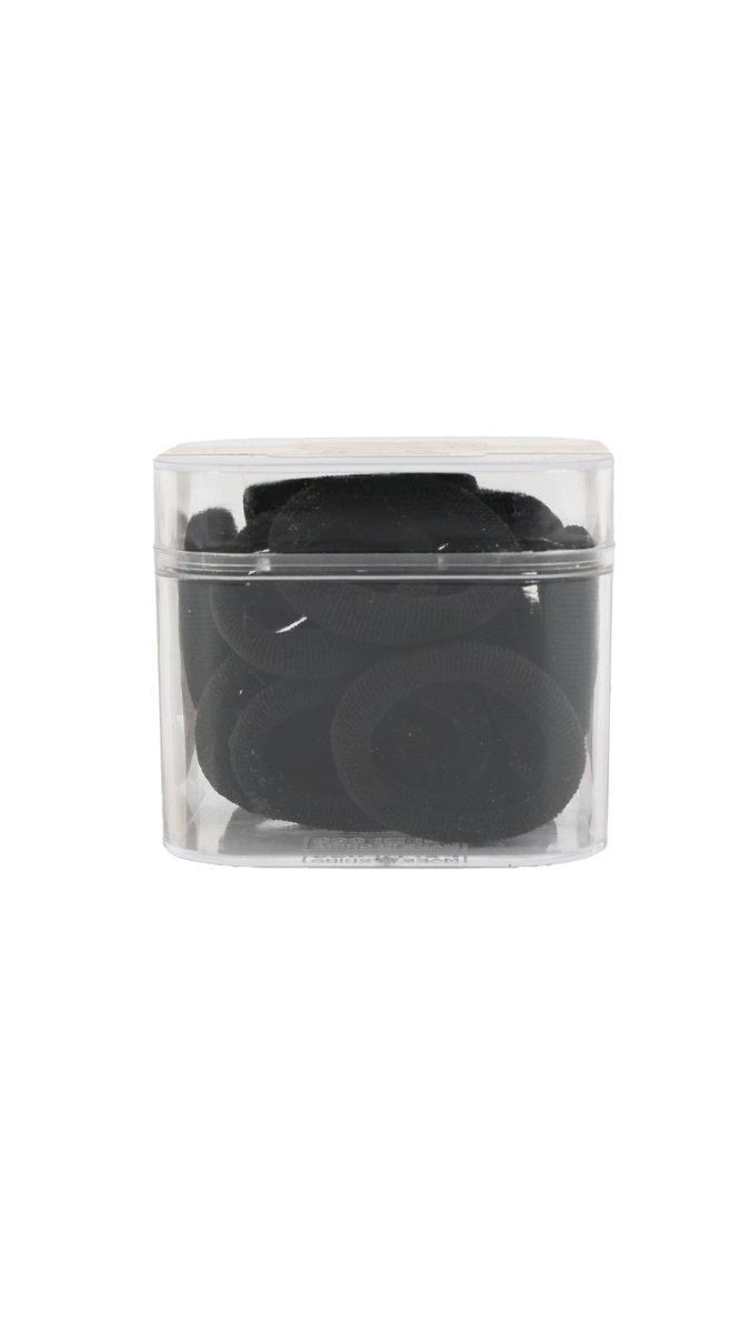 Square clear box with black towel rings