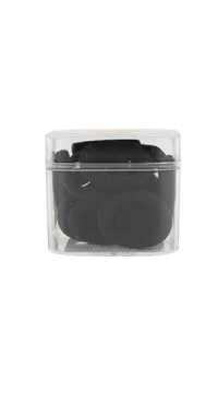 Square clear box with black towel rings