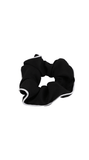 Black Hair Scrunchie with White Edge 3