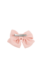 Pink Fabric Bow Hair Clip 4