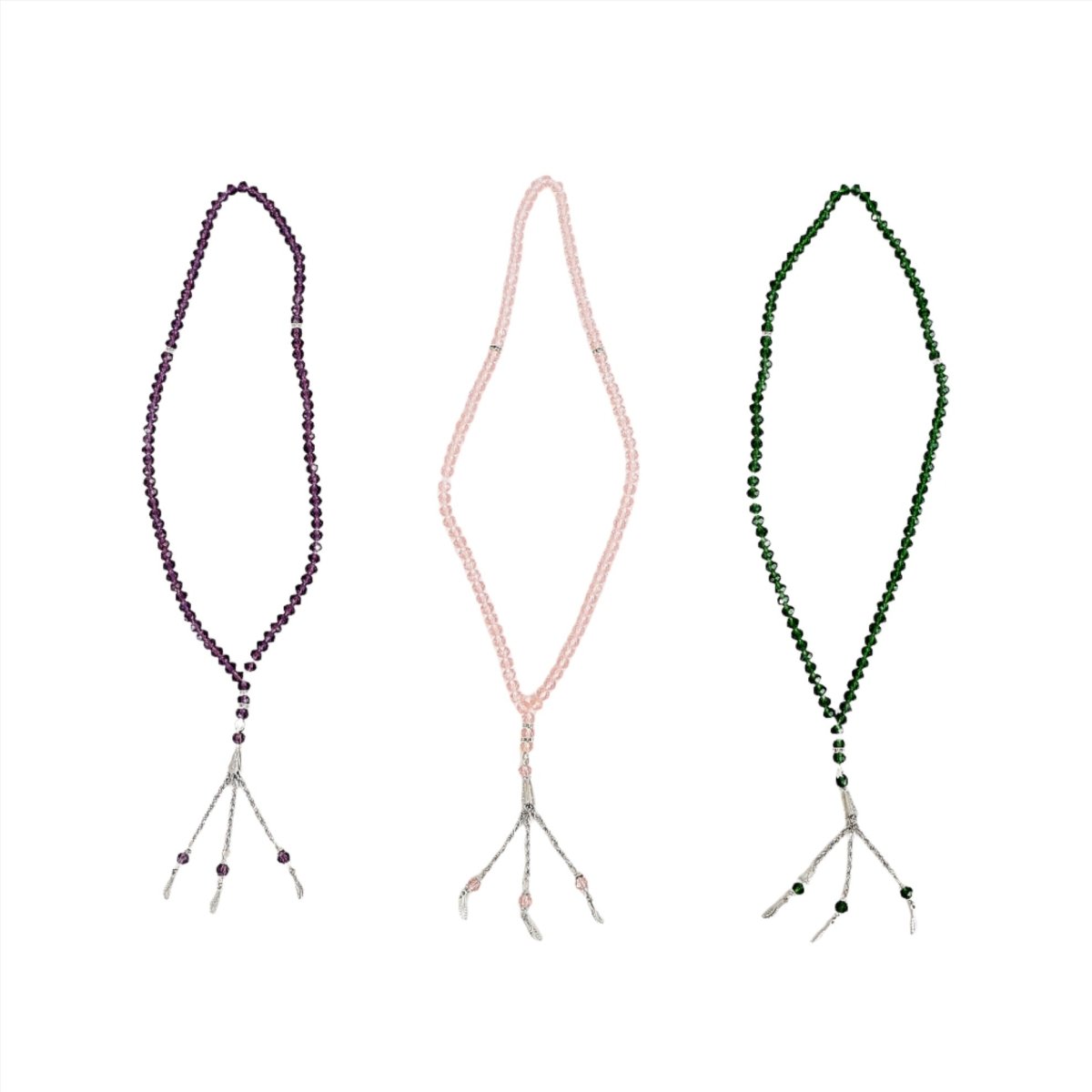 Elegant Crystal Prayer Beads - Multiple Colors - MIDI