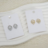 Elegant Crystal Stud Earrings - MIDI
