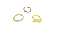 Braided kids hair tie and bracelet set in mint, yellow, and multicolor with bows