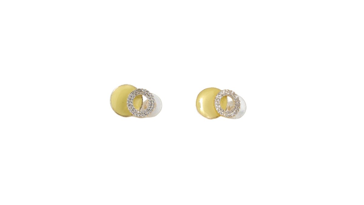 Elegant Gold Crystal Earrings - MIDI