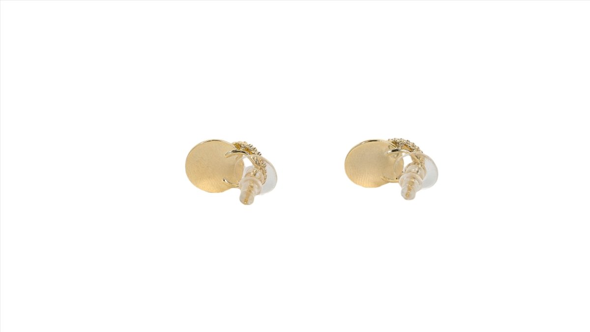 Elegant Gold Crystal Earrings - MIDI