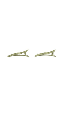Braided Hair Clips in Light Green 3
