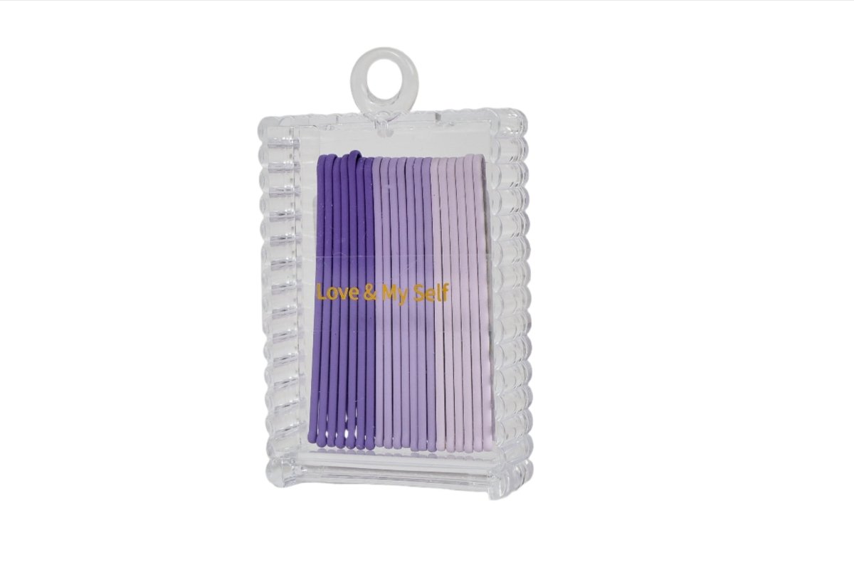 Colored Hair Pins in Transparent Case 2