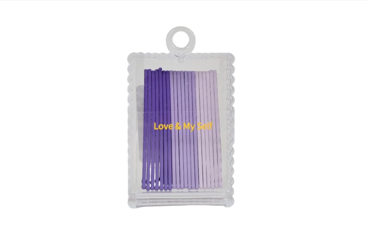 Colored Hair Pins in Transparent Case 3