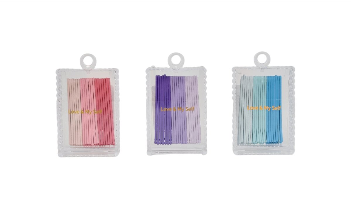 Colored Hair Pins in Transparent Case 7