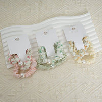 Fabric Hair Scrunchies with Pearl Detail 6
