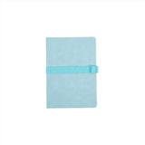 Elegant Light Blue Leather Notebook - MIDI