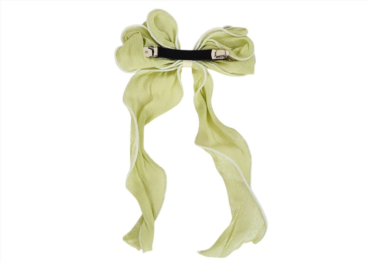 Light Green Bow Hair Clip 2