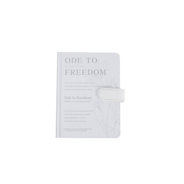 Pastel paper notebook with magnetic buckle, light cover with front text