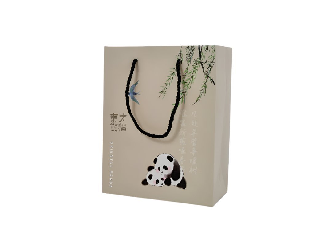 Elegant Oriental Panda Gift Bags - MIDI