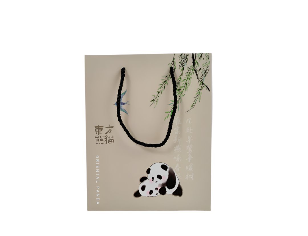 Elegant Oriental Panda Gift Bags - MIDI