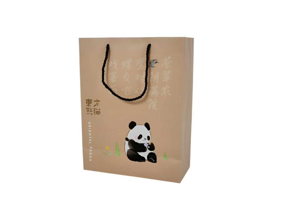 Elegant Oriental Panda Gift Bags - MIDI
