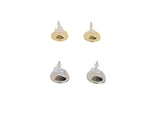 Elegant Pearl Stud Earrings - Gold & Silver - MIDI