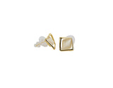 Elegant Square Gold Earrings - MIDI