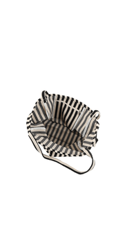 Elegant Striped Canvas Tote Bag for Women - MIDI