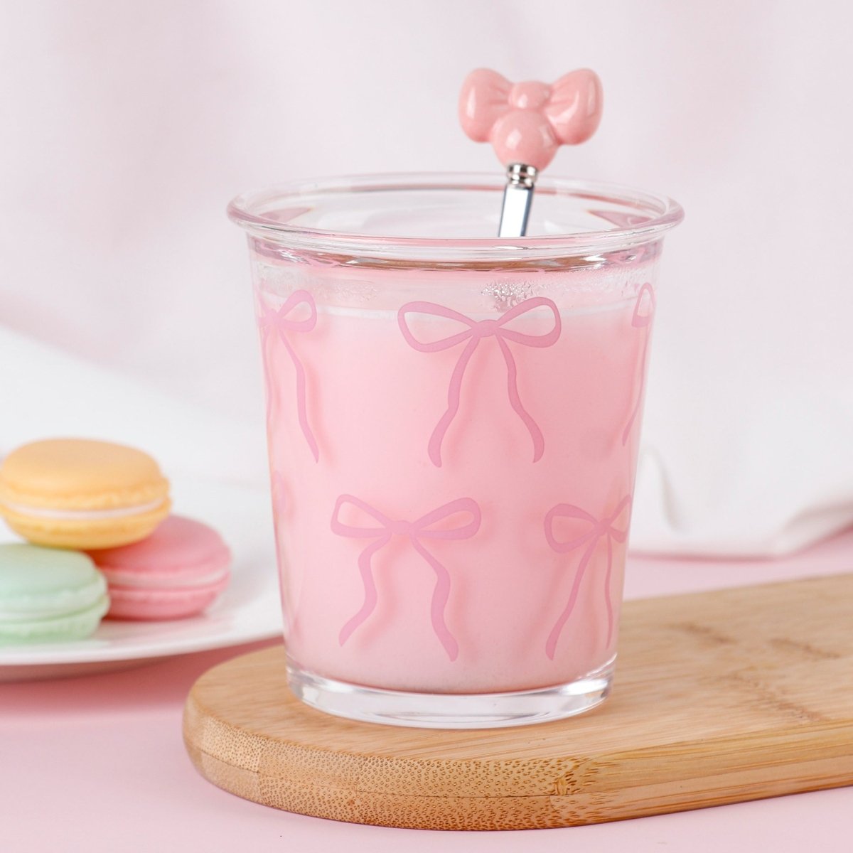 Elegant Tea Cup with Bow Spoon - MIDI