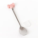 Elegant Tea Cup with Bow Spoon - MIDI