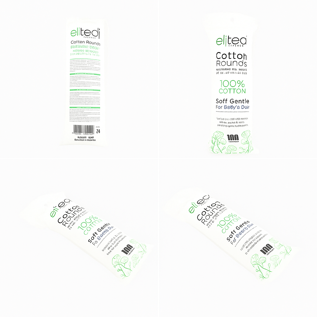 Elite Bellezza 100% Cotton Rounds – 100 Pieces - MIDI