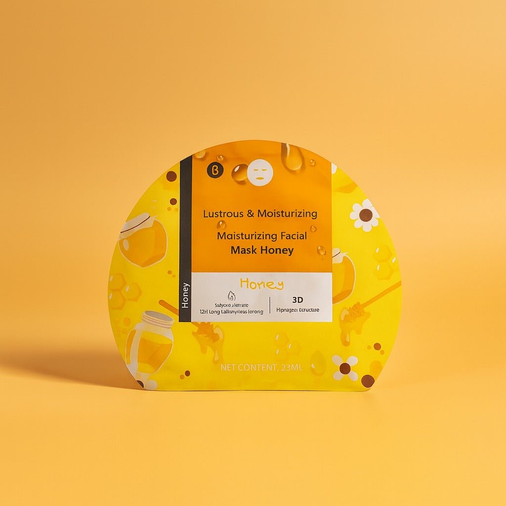 Honey facial mask (22 g) in yellow packaging with front label and mask icon